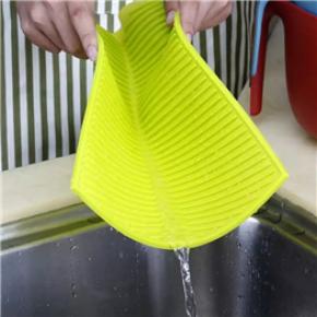 Rectangle Drying Dishes Pad Heat Resistant Slip-Proof Tray(Green)