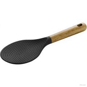 2025 New Silicone with Wood Handle Cooking Utensil, Rice Spoon