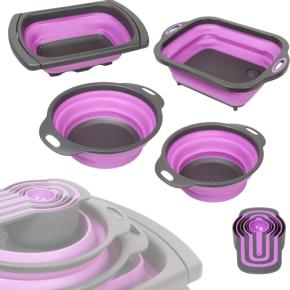 Collapsible Kitchen Silicone Over the Sink Strainer