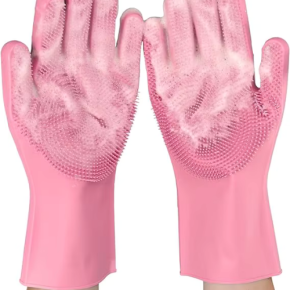 Food Grade Non-slip  and Wear-resistant Silicone Housekeeping Gloves With  Multi-function for Dishwashing/cleaning/cooking