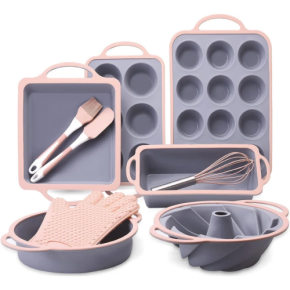 Silicone Non Stick Baking Tray Family Bucket 10 Piece Set Baking Artifact  Oil Free and Non Stick  Reusable