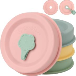 Multi Colored Flower Water Cup Silicone Lid  Double-sided Use Suitable for Various Bottle Mouths