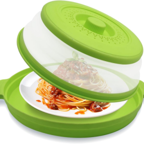 Food Preservation Silicone Tray Cover 2-in-1 Microwave Spray Cover Folding Spray protection Device for Food