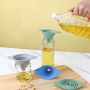 Large-Mouth Silicone Collapsible & Telescopic Funnel - For Oil