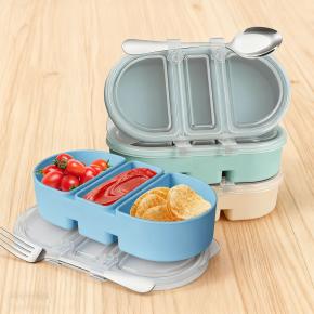 Custom New-Style Compartment Sauce Box - Airtight Silicone Food Storage Container for Dips & Snacks, Food-Grade