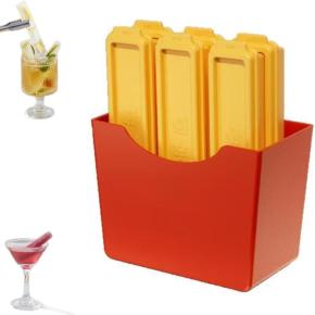 Magnetic Silicone French Fry Ice Cube Tray, DIY Ice Stick Mold