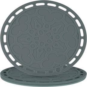 20CM Silicone Round Trivet, Multifunctional Kitchen Table Mat, Non-Slip, Food-Grade
