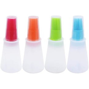 Silicone Oil Brush with Lid, Silicone Oil Bottle, Heat Resistant, for Outdoor Barbecue
