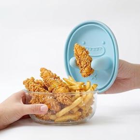 No-Mess Snack Box with Silicone  Kitchen Clean and care-free snack box