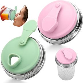 Food Grade Mason Jar Lid, Drinking Lid, Silicone Lid