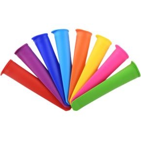 Food-grade silicone mold for handmade ice pops with lid, creative DIY ice cream and popsicle tube mold