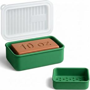 New Silicone Soap Dish with Lid, Creative Soap Box, Soap Holder, Drain Soap Storage Rack