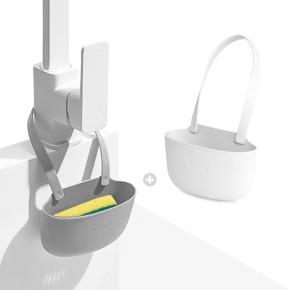 2-in-1 Kitchen Storage Drain Hanging Bag, Snap-on Sink Rack, Single-Layer Bathroom Filter Bag