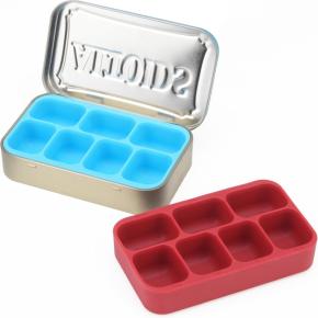 Mini Silicone Pill Box, Seal & Moisture Proof, Foldable, Portable Weekly Pill Organizer for Travel