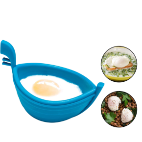 Practical Kitchen Silicone Boat-Shaped Poached Egg Mold, DIY Poached Egg Maker & Fried Cake Mold