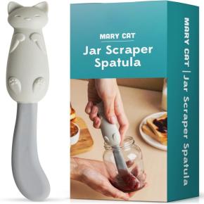 Cat-shaped Silicone Spatula, Cartoon Cream Spreader, Baking Mixing Scraper, Heat Resistant