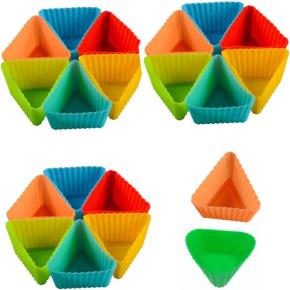Triangle mousse cake mold, silicone non-stick slice mold, household baking cake pan