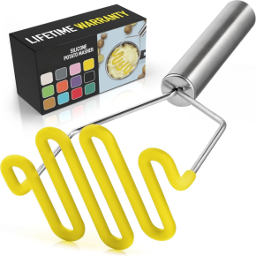 Food Grade Silicone Household Potato Masher, Potato Ricer, Potato Mud Press and Crusher