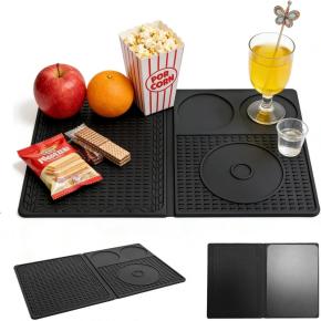 Silicone Foldable Dining Mat, Outdoor Camping Drain Pad, Non-Slip Heat Insulation Pad