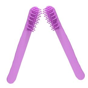 Silicone Teeth Hair Brush with Elastic Wristband Design, Mini Portable Detangling Scalp Massage Hair Comb