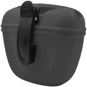  Silicone Dog Treat Bag, Portable Outdoor Pet Snack Pouch with Magnetic Buckle, Waist Clip Dog Food Fanny Pack