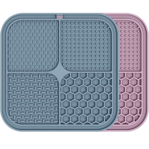 Food-Grade Silicone Pet Slow Feeding Mat with Suction Cups, Non-Slip Licking Plate, Anti-Choke Slow Eating Pad for Dogs and Cats