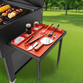 Silicone Grill Tool Mat, Blackstone Grill Protective Mat, Heat Resistant Non-Slip Easy to Clean