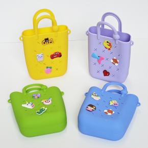 DIY Hole Bag Cute Accessories Beach Vacation Women's Handbag Silicone Hole Bag DIY Beach Bag Jelly Bag