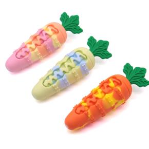 OEM/ODM Custom Silicone Carrot Dog Toys, Food Grade Pet Chew Toys