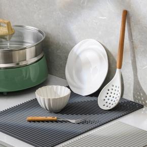 Silicone Heat Insulation Mat, Kitchen Drainage Mat, Pot Mat, Table Mat, Bar Mat, Cup Mat for Home Use