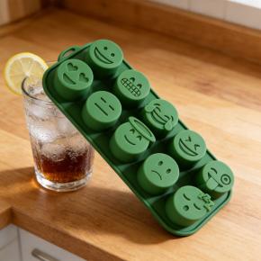 Food-Grade Silicone Ice Cube Tray, Funny Face Chocolate & Ice Mold