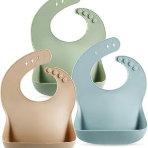 Baby Waterproof & Anti-Dirty Silicone Bib, Silicone Saliva Towel for Baby, Silicone Feeding Bib for Infants