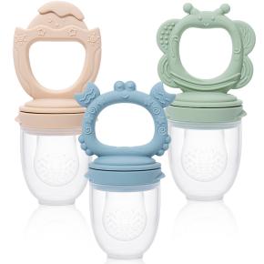 Baby Fruit Feeder, Food Grade Silicone Teether Pacifier for Toddler Teething & Fresh Food