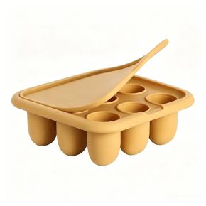 9-Cavity Silicone Baby Ice Cube Tray, Easy Release Food Grade Mold for Breastmilk & Puree