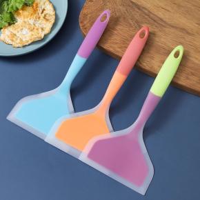 Translucent Silicone Tamagoyaki Spatula, High Heat Resistant Non Stick Pan Turner for Pancake Pizza