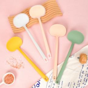 New Extra Long Silicone Spatula, Food Grade High Heat Resistant Mushroom Shaped Cooking Turner for Non-stick Pan