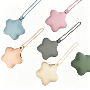 Cute Pendant Silicone Storage Case, Star Shaped Baby Pacifier Holder, Minimalist Portable Pacifier Storage Box
