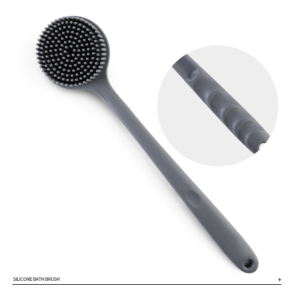 Long Handle Body Scrubber, Eco-friendly Silicone Shower Massage & Cleaning Brush